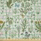 Ambesonne Floral Fabric by The Yard, Vintage Garden Plants Herbs Flowers Botanical Classic Design, Decorative Satin Fabric for Home Textiles and Crafts, 3 Yards, Reseda Green Beige
